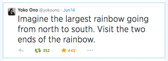 yoko rainbow tweet